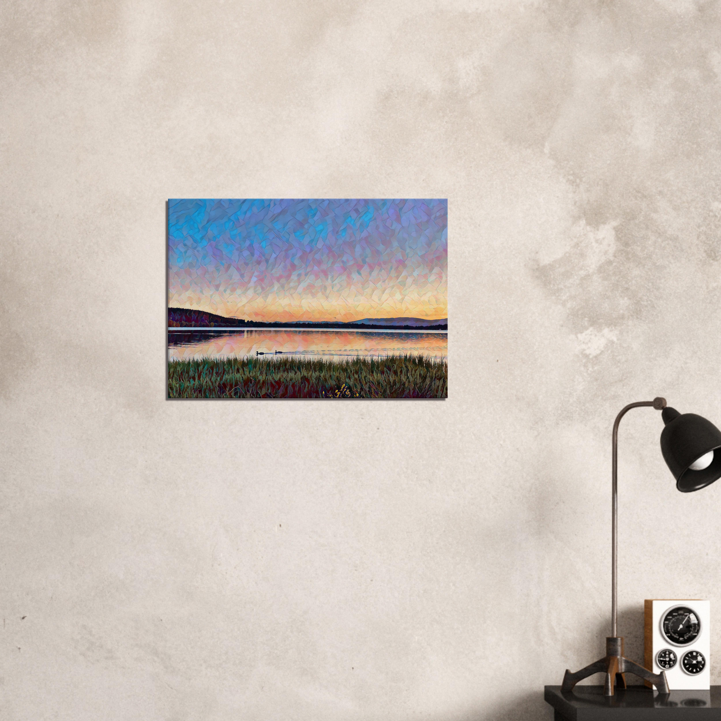Loch Morlich Sunset Wall Canvas